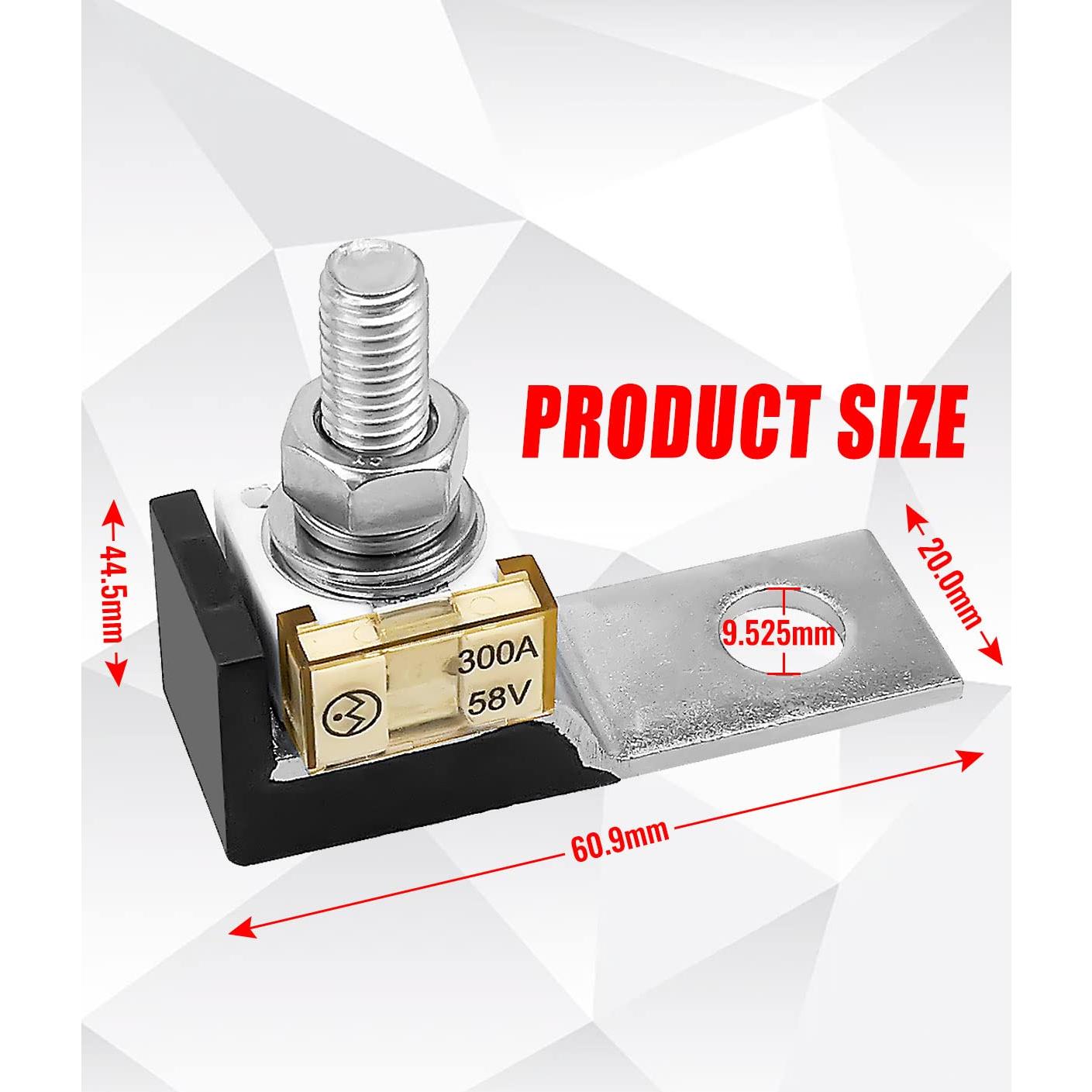 Bloque de Fusibles 300A 58V AUGREX con Tapa Impermeable