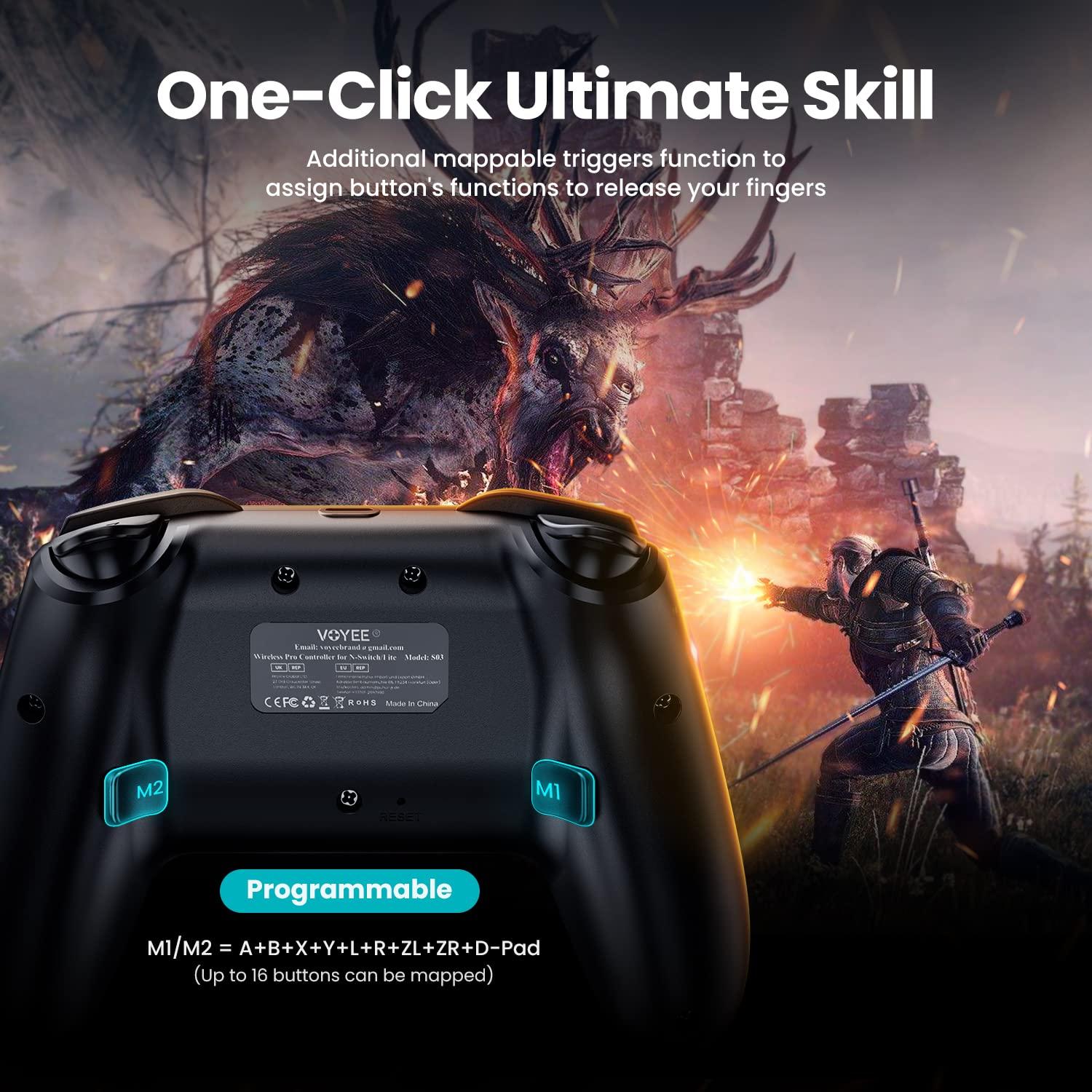 Controlador VOYEE Pro Inalámbrico para Switch/Lite/OLED