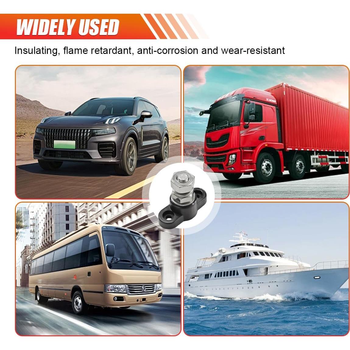 Bloque de Distribución de Terminales LAINLOY 12V CC Negro