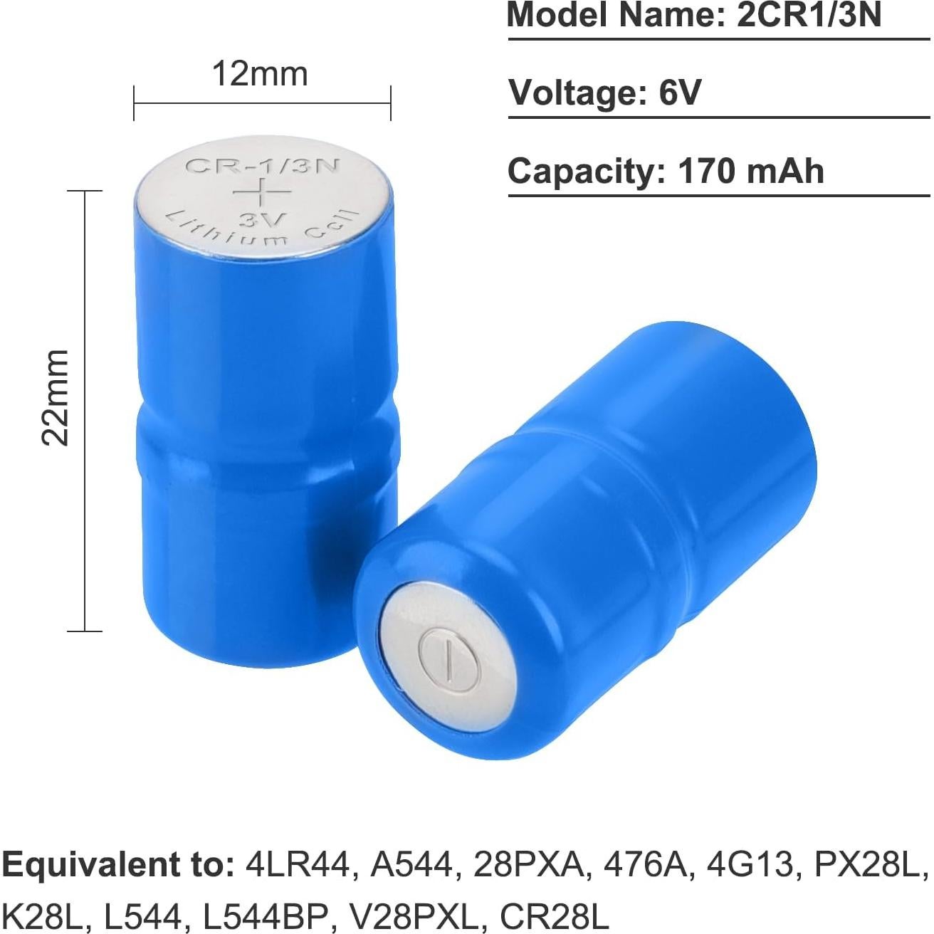 Baterías 2CR1/3N 6V JOXIYECLTL para Collares de Perro (5PCS)