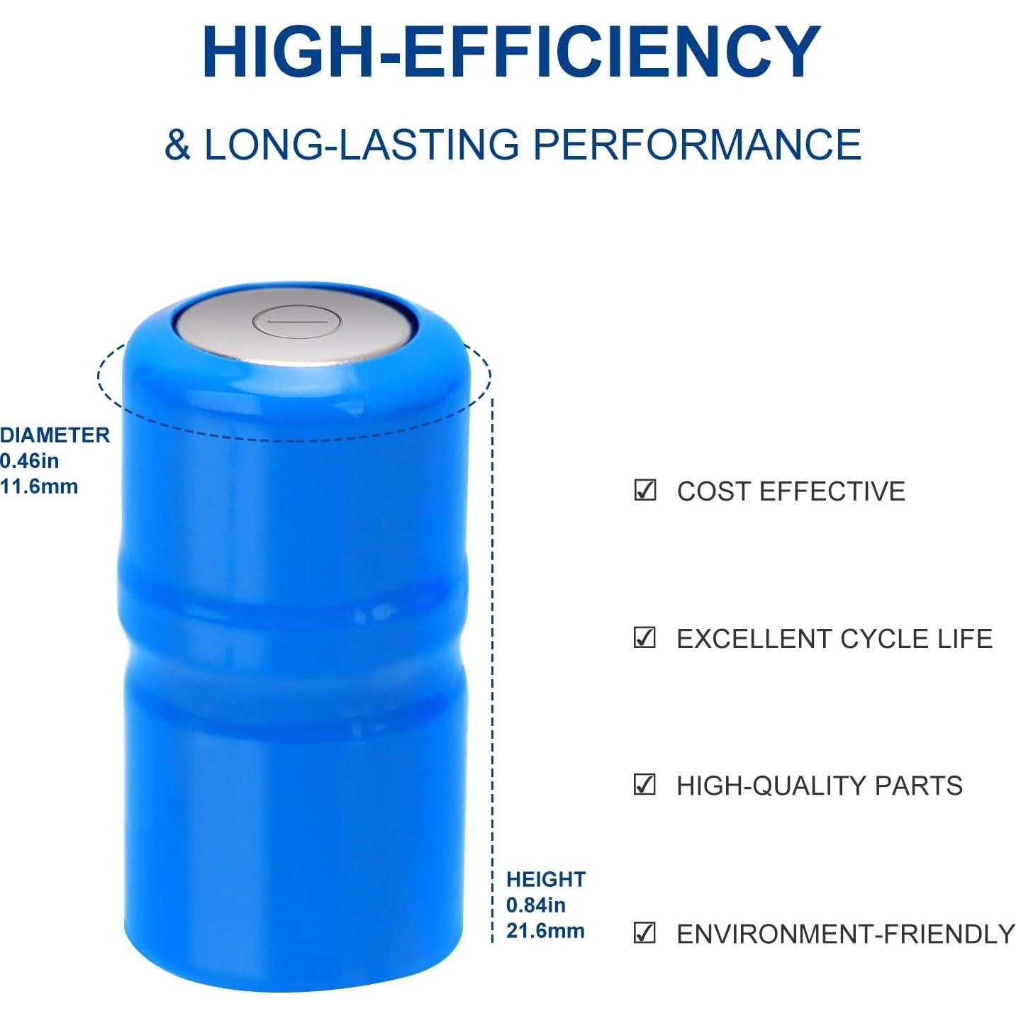 Batería 2CR1/3N 6V 170mAh Lfeeuiaty para Collares de Perro - Paquete de 10