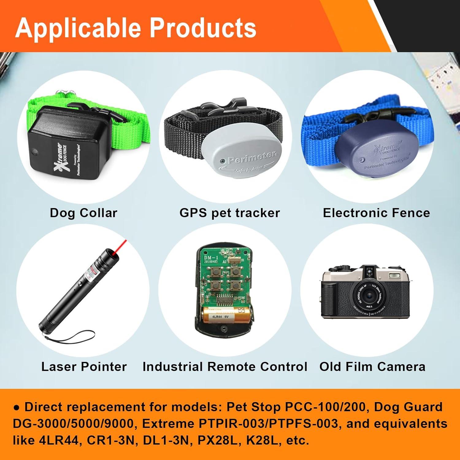 Paquete de 4 Baterías 2CR1/3N 6V Bayattoo para Collares de Perro