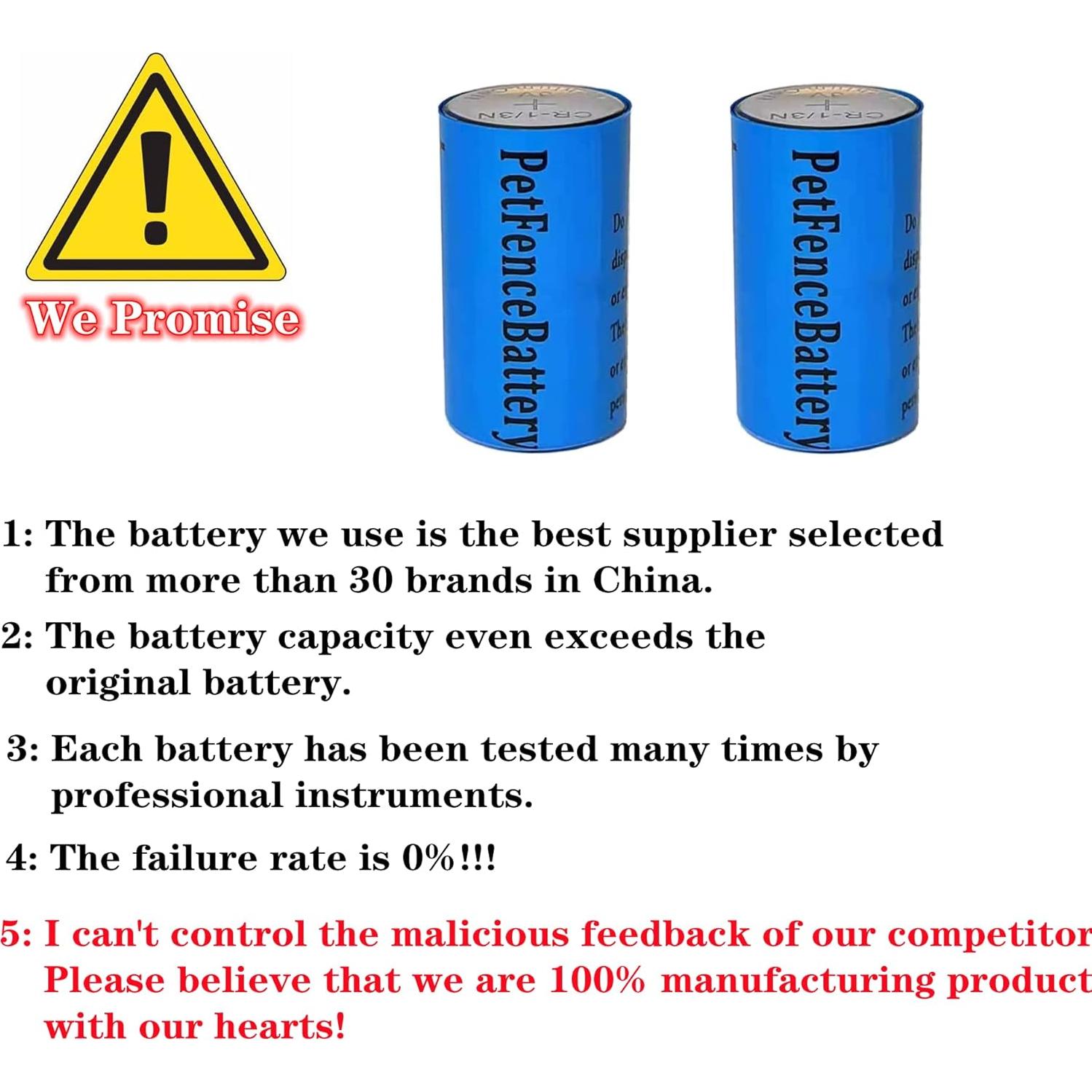 Batería de 6V para Collares de Cerca Invisible Pet Stop - Paquete de 5