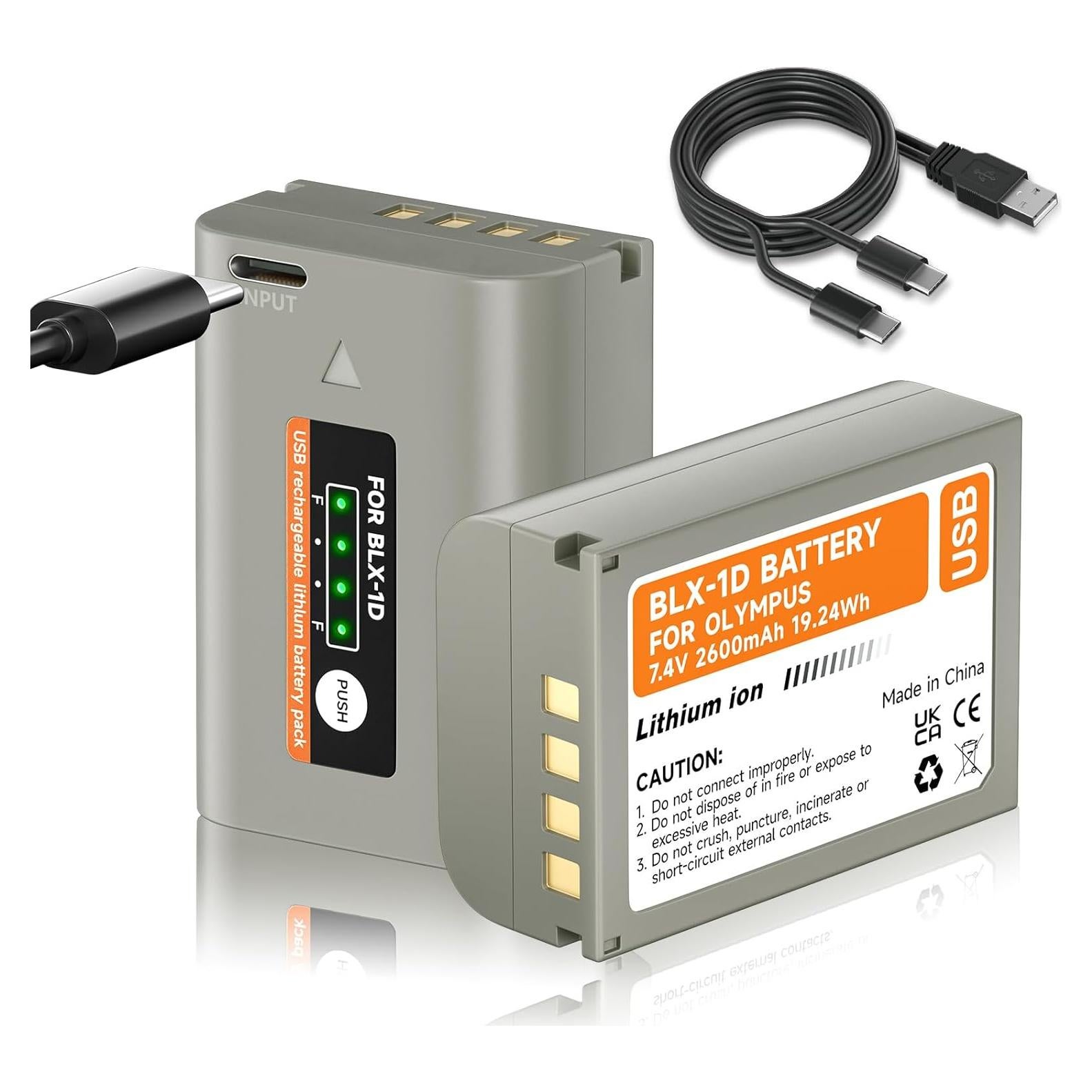 Paquete de 2 Baterías BLX-1 Olympus OM-1 y OM-1 Mark II