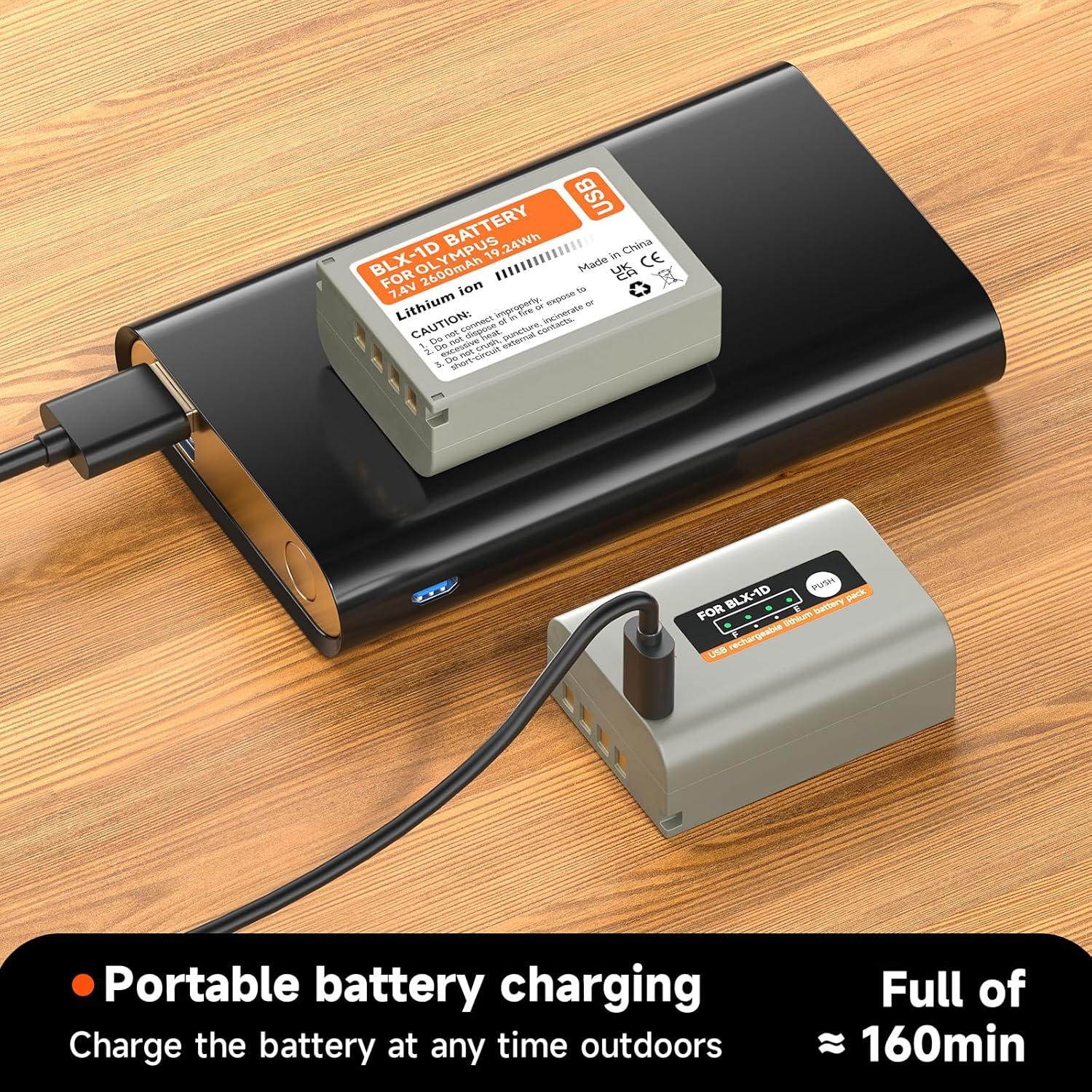 Paquete de 2 Baterías BLX-1 Olympus OM-1 y OM-1 Mark II