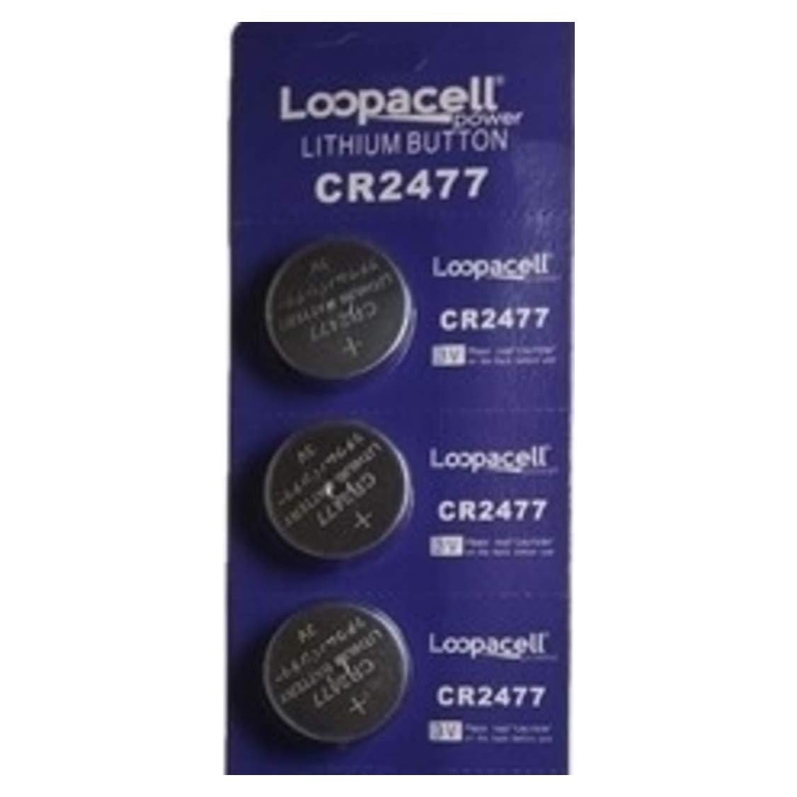 Baterías de Litio LOOPACELL CR2477 3V - Paquete de 3 Unidades