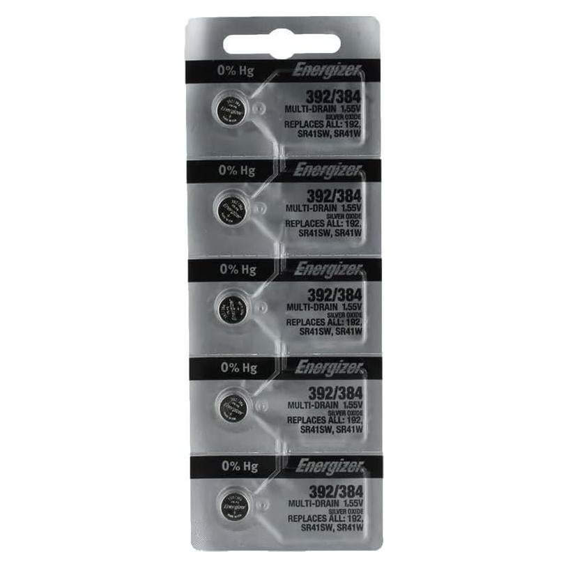 Batería de Óxido de Plata Energizer 392/384 - Paquete de 5