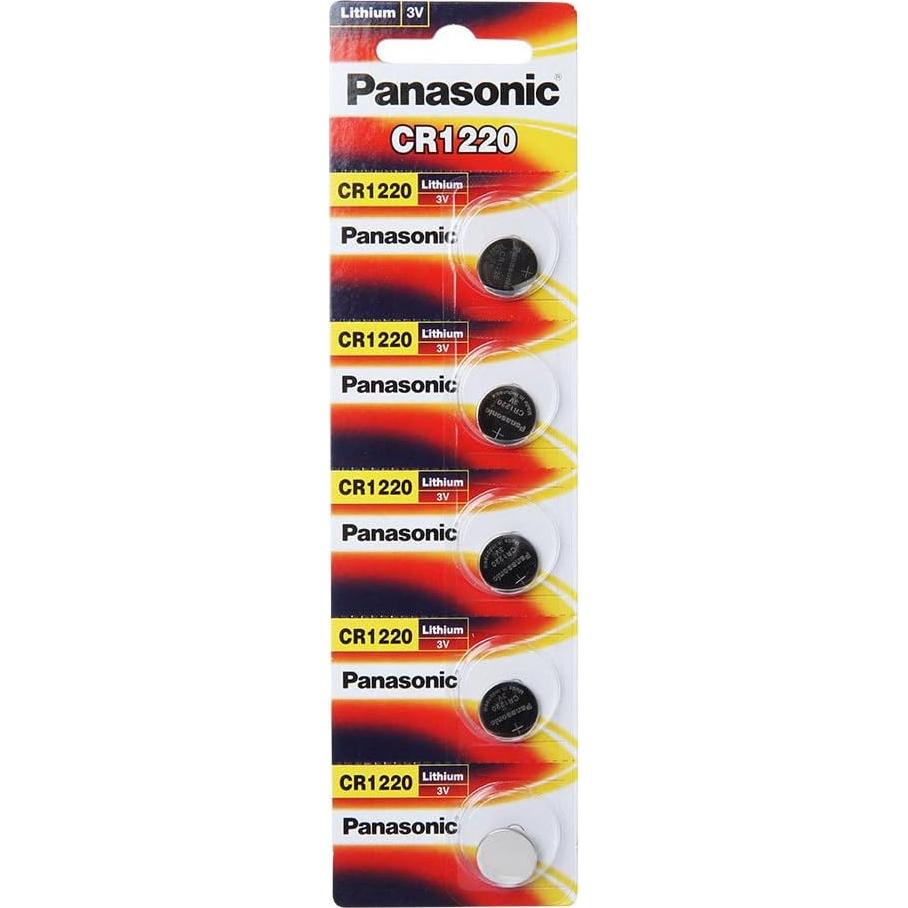 Baterías de Litio Panasonic CR1220 3V Paquete de 5