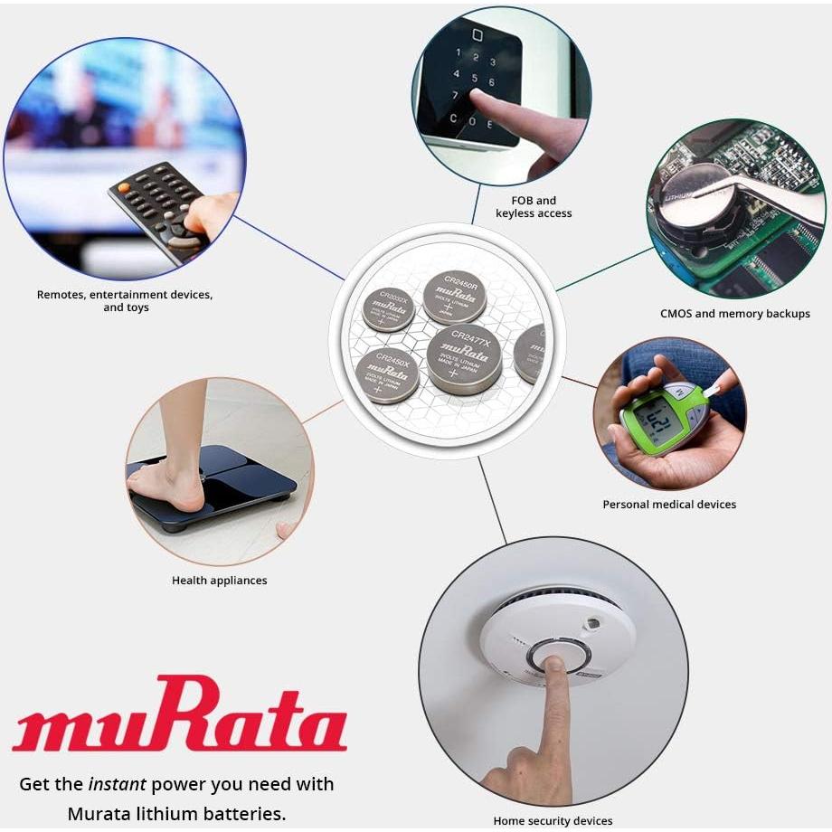 Baterías de Litio Murata CR1220 3V - Paquete de 5 Unidades