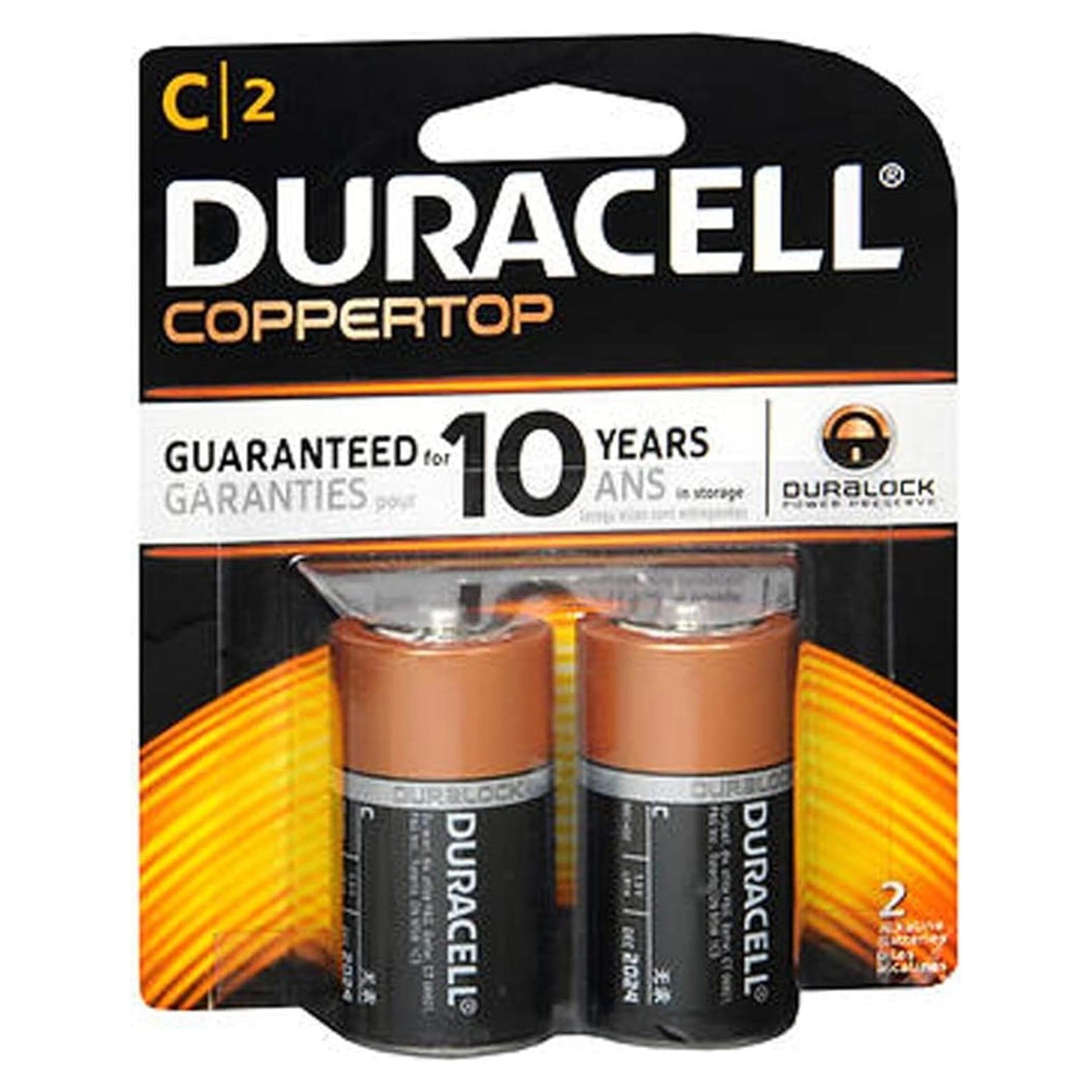 Batería Alcalina Duracell Coppertop C - Paquete de 2
