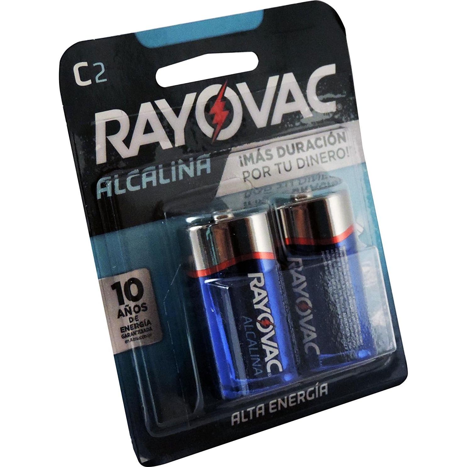 Baterías Alcalinas C Rayovac 814-2F Paquete de 2 Unidades