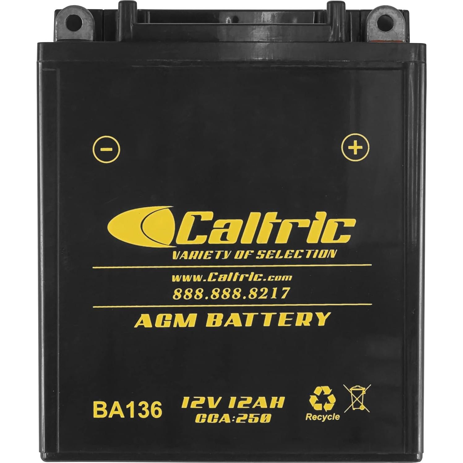 Batería AGM Caltric YB12AL-A2 12V para Kawasaki y Yamaha