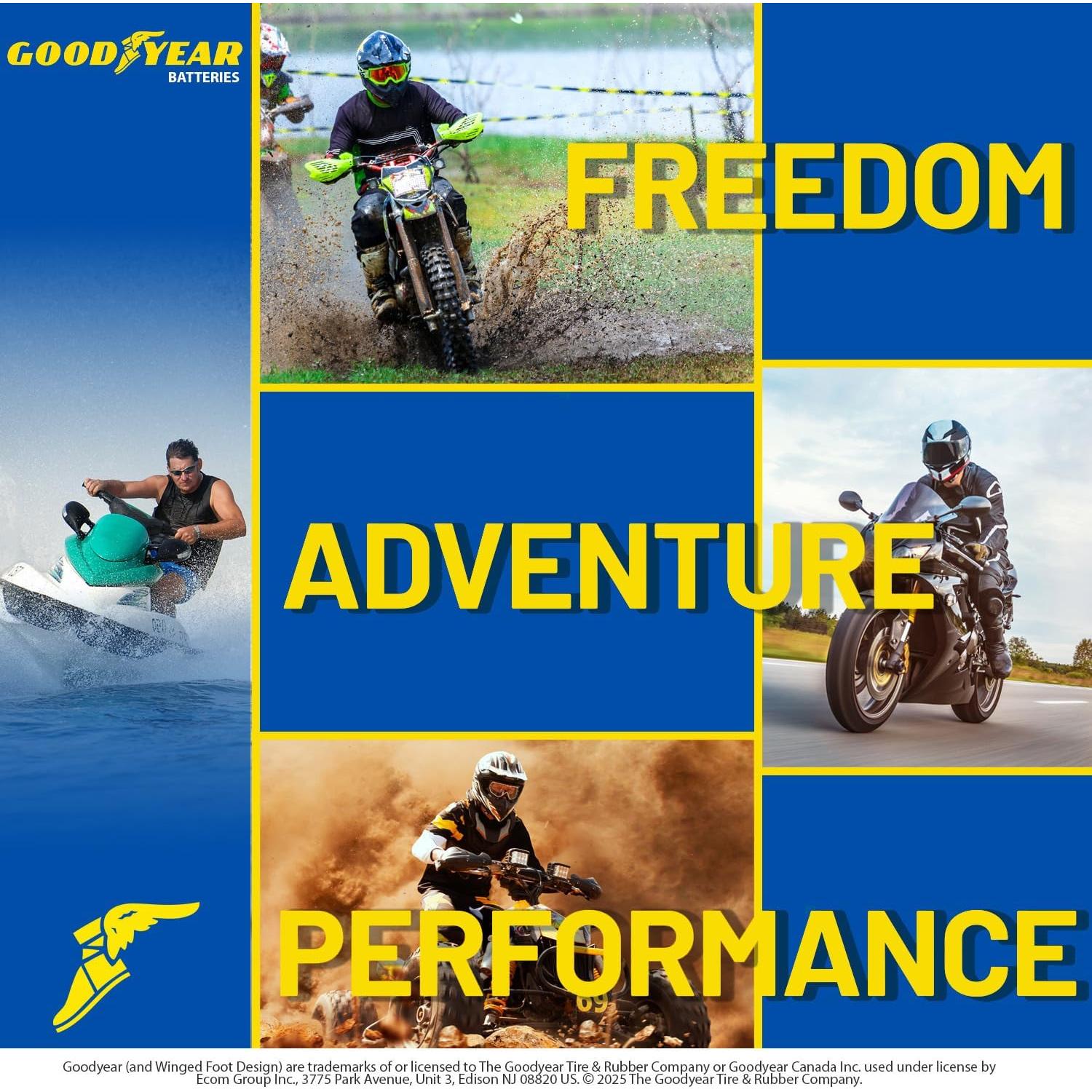 Batería Goodyear GYTX16 12V 18Ah 240CCA Libre Mantenimiento