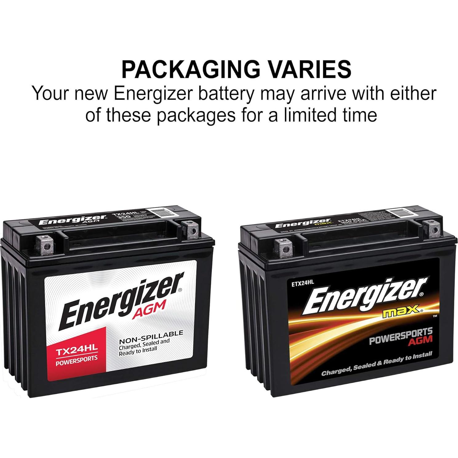 Batería AGM Energizer TX24HL 12V 21Ah para Motocicletas y ATV