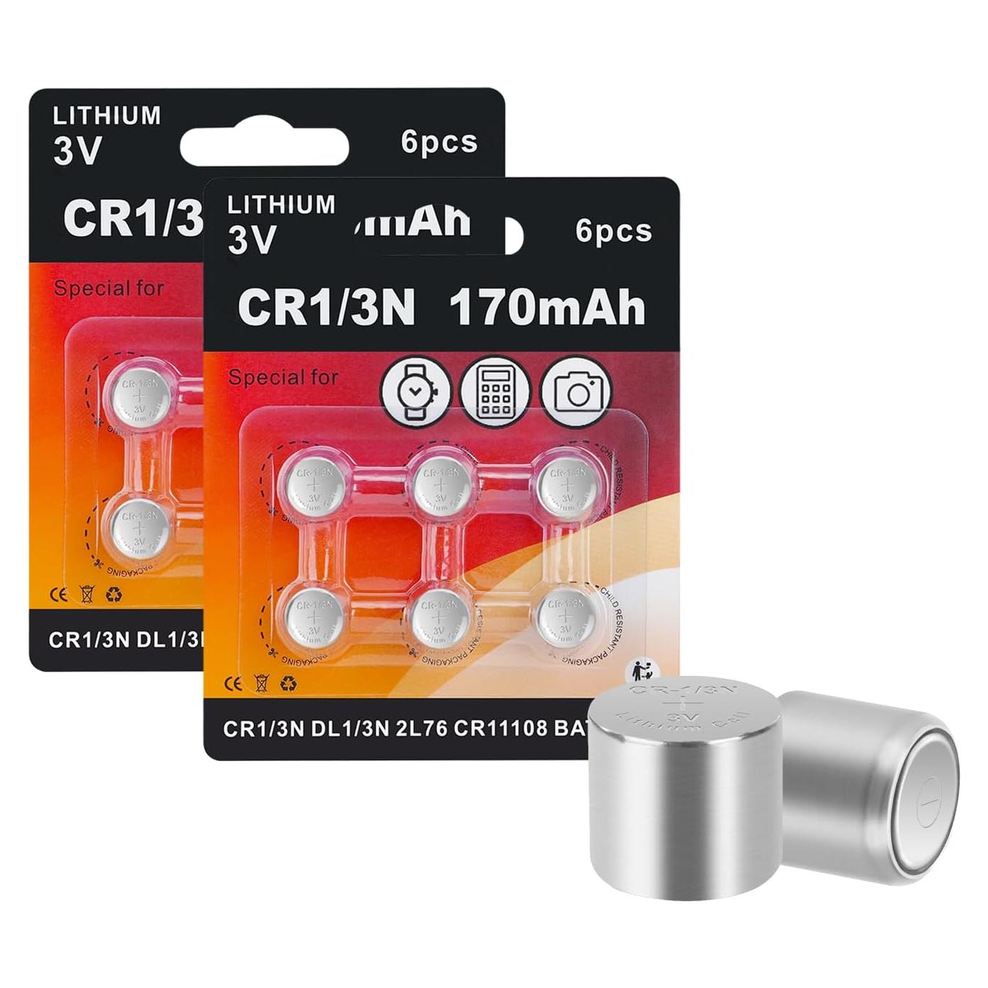 Baterías de Litio 3V DL1/3N JOXIYECLTL Paquete de 12