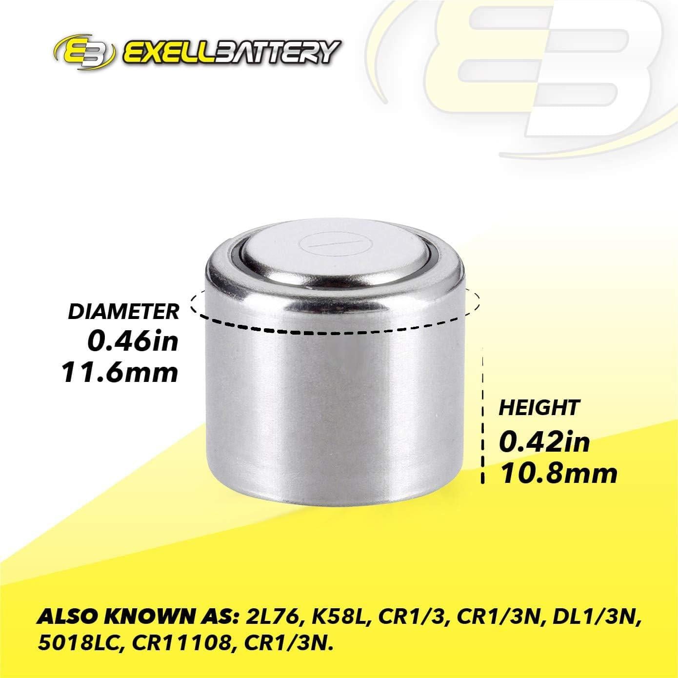 Batería de Litio Exell CR1/3N 3V para Collar de Perro