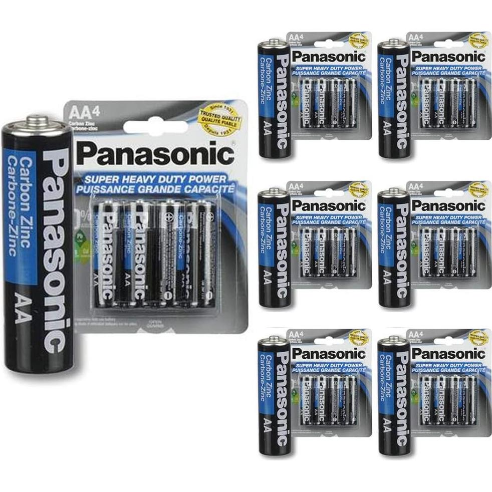 Baterías AA Panasonic 24 Pcs Carbono Zinc 1.5V Uso General