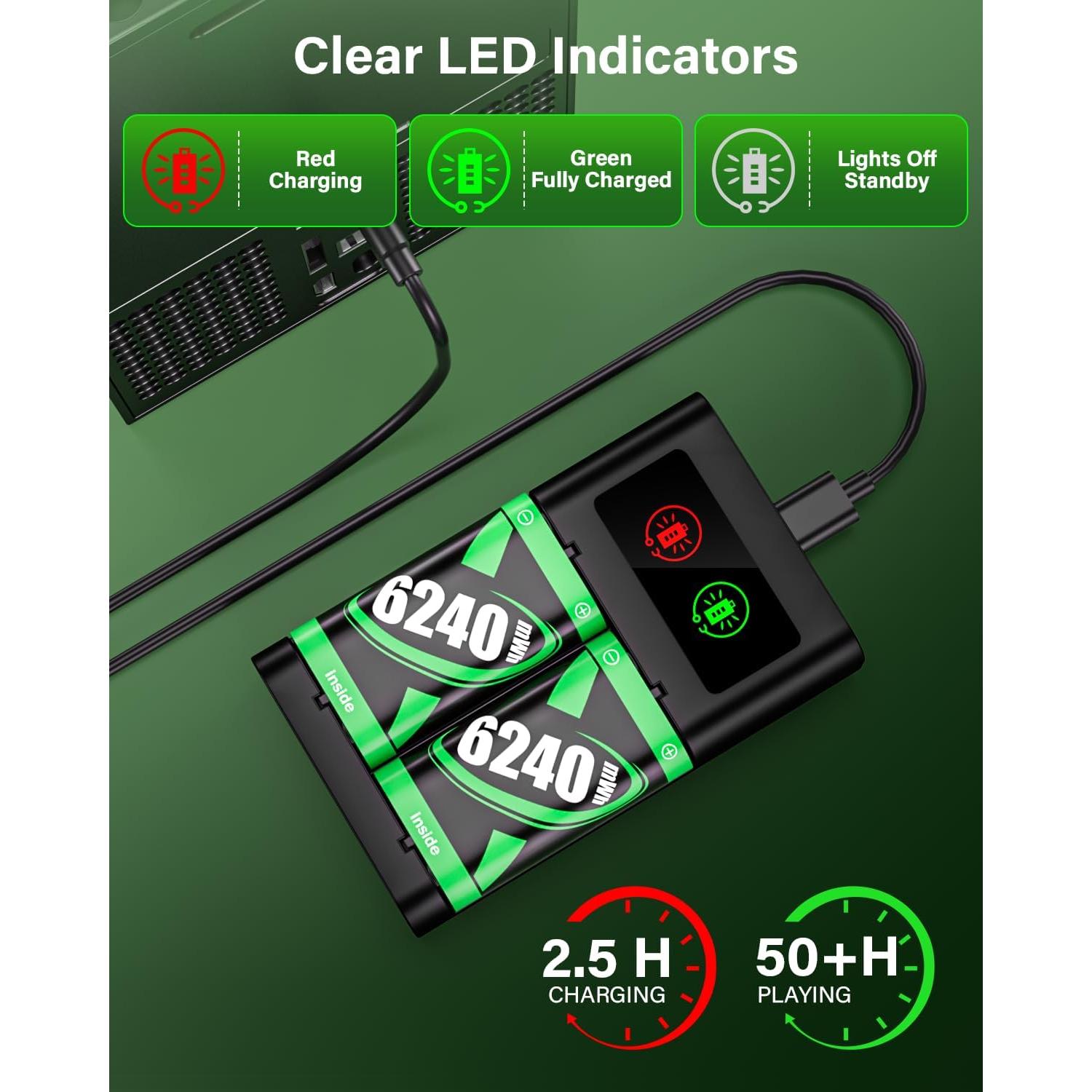 Paquete de Batería Recargable ZRZLMVP para Xbox One/S/X