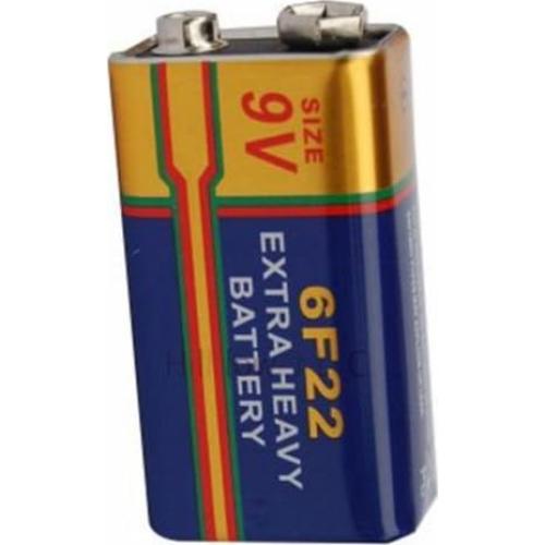 4 Baterías 9V Hillflower Carbono Zinc 6F22 Larga Duración