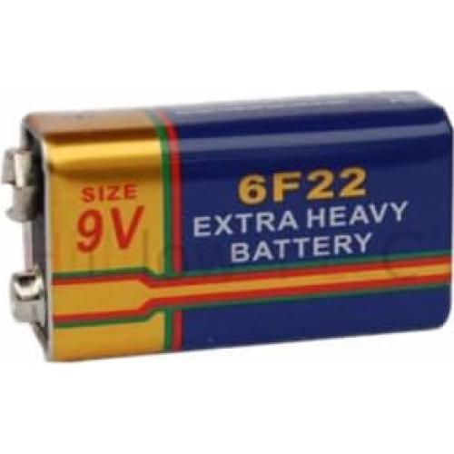 4 Baterías 9V Hillflower Carbono Zinc 6F22 Larga Duración