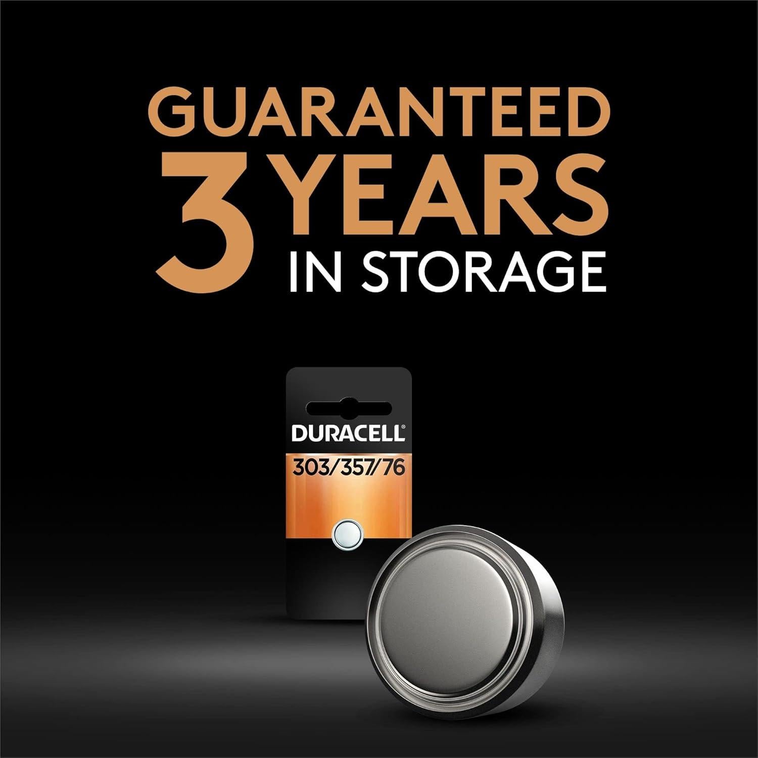 Batería de botón Duracell 303/357/76 1.5V - Paquete de 2
