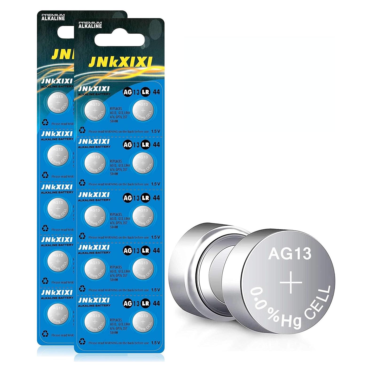 Paquete de 20 Baterías JNKXIXI LR44 1.5V para Electrónicos