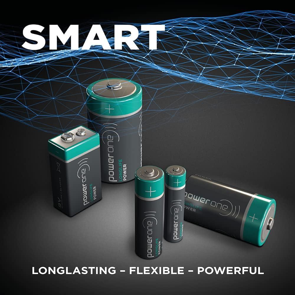 Batería Alcalina 9V Power One LONGLIFE - 1 Unidad