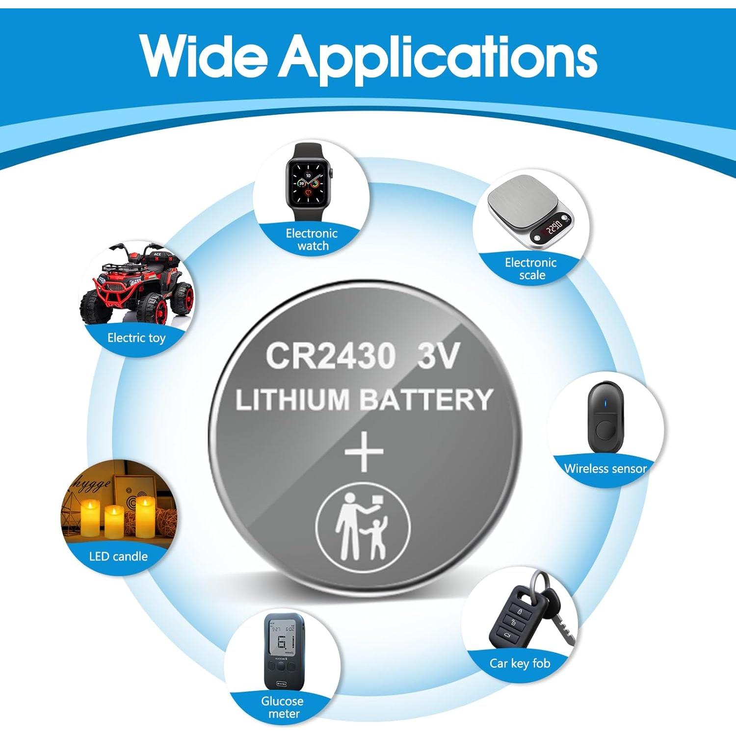 Baterías CR2430 de Litio 3V LeKai - Paquete de 20 Unidades