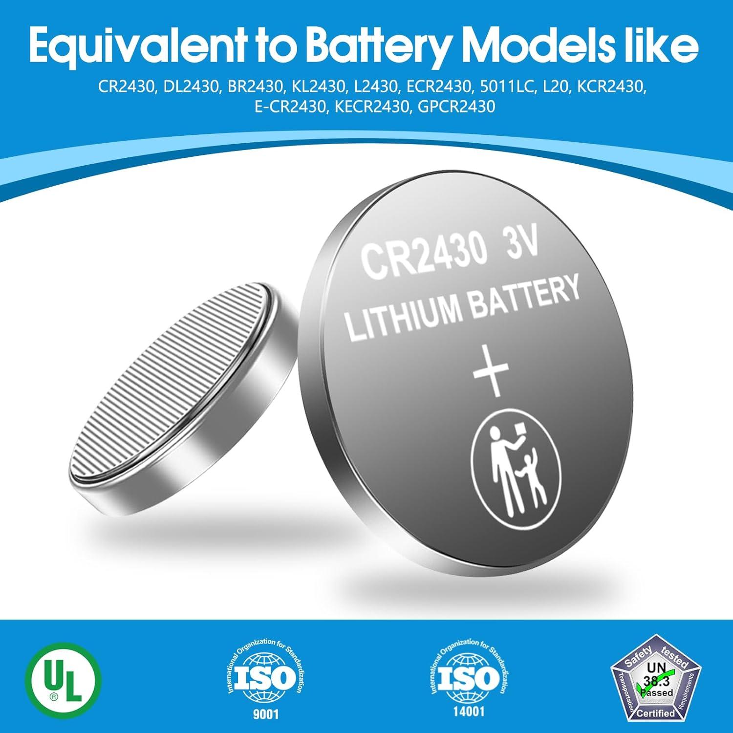 Baterías CR2430 de Litio 3V LeKai - Paquete de 20 Unidades