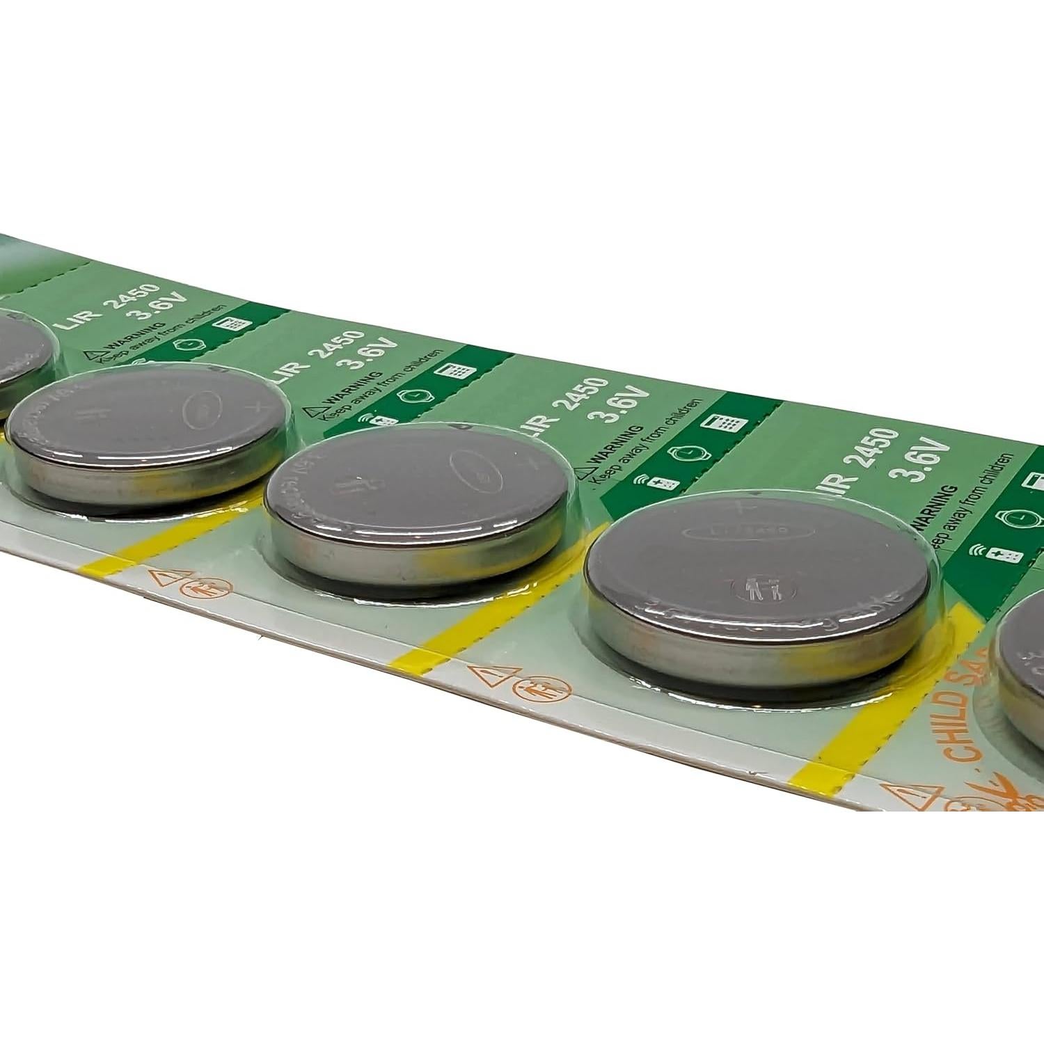 Baterías Li-Ion LIR2450 Milestock 5 Piezas 120mAh 3.6V