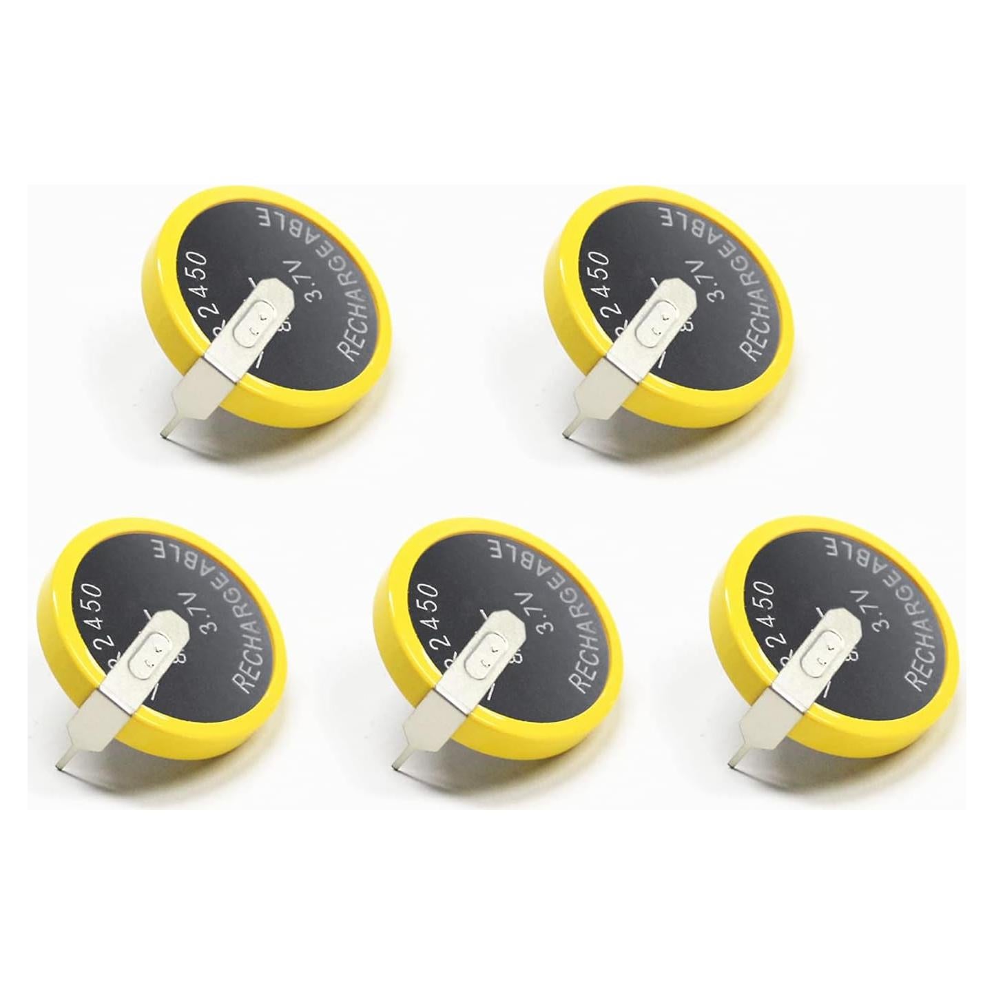 Batería Recargable LIR2450 EEMB 120mAh 3.7V x5 con Pestañas