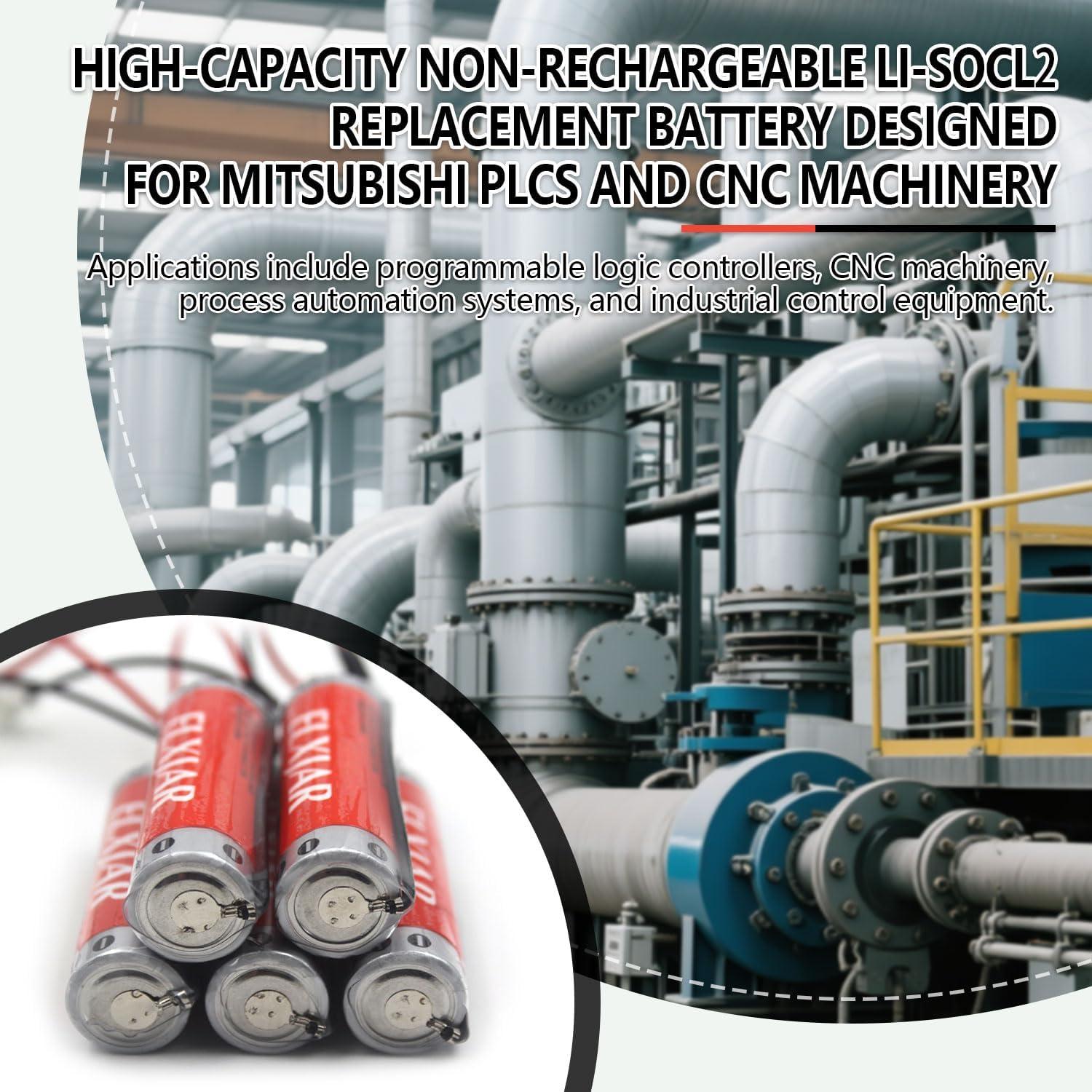 Batería de Litio ER6C 3.6V 1800mAh elxjar - Paquete de 5