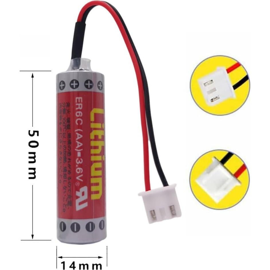 Paquete de 10 Baterías ER6C AA 3.6V 1800mAh para PLC