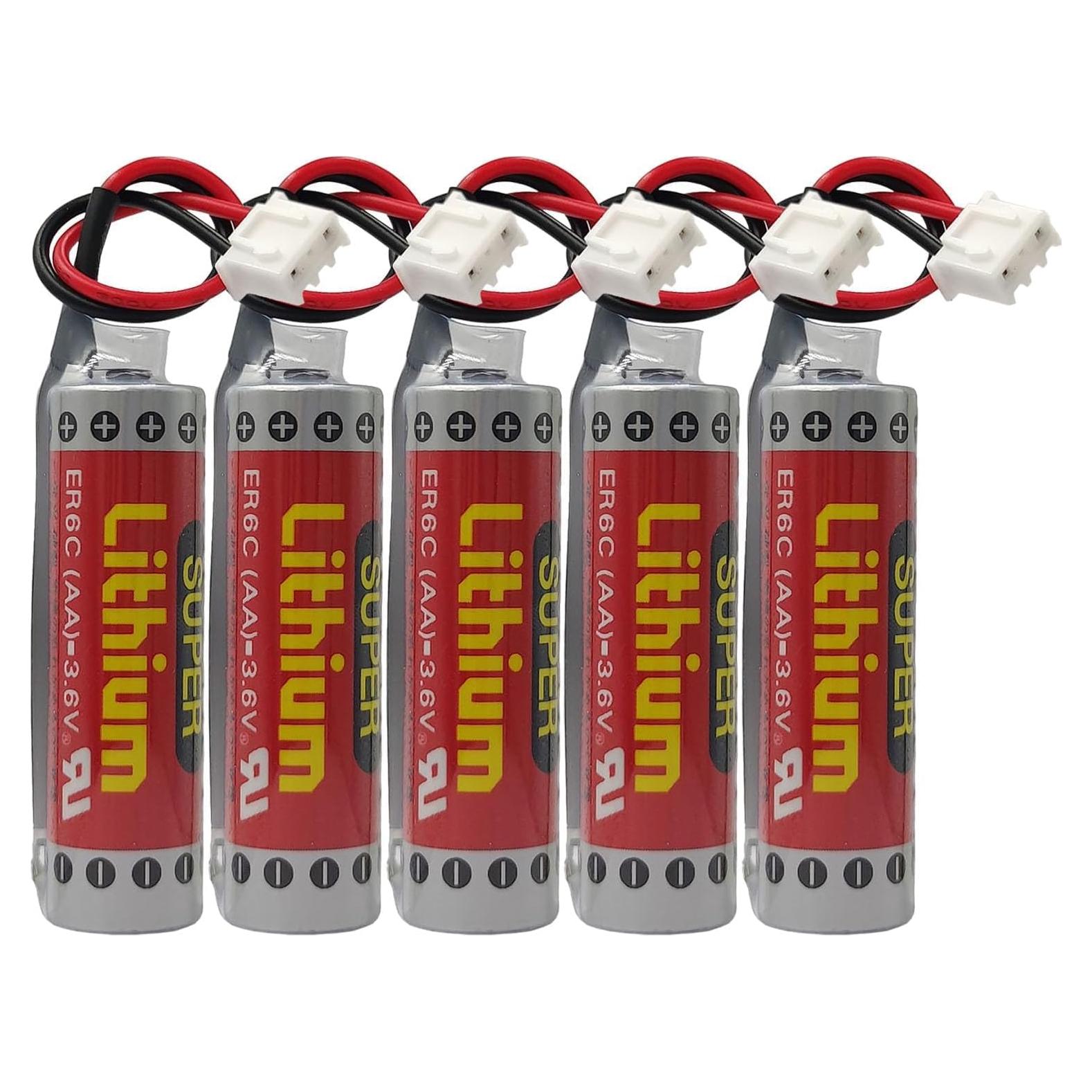 Paquete de 5 Baterías ER6C AA 3.6V 1800mAh Bucadu