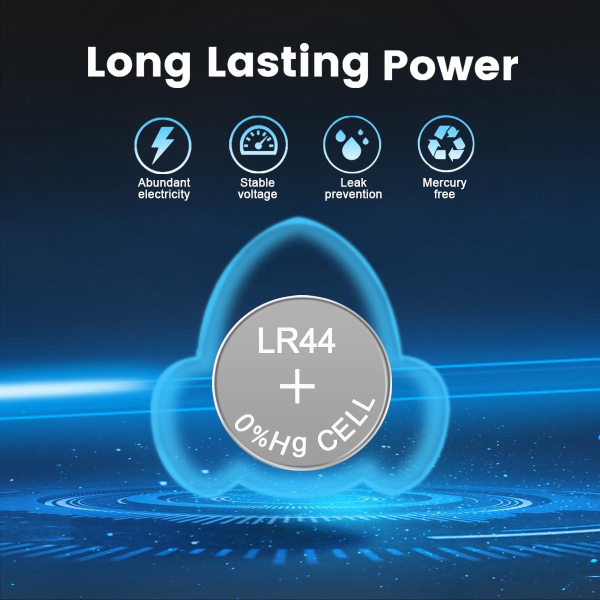 Paquete de 20 Baterías LR44 Alcalinas Vtreneg 1.5V para Juguetes