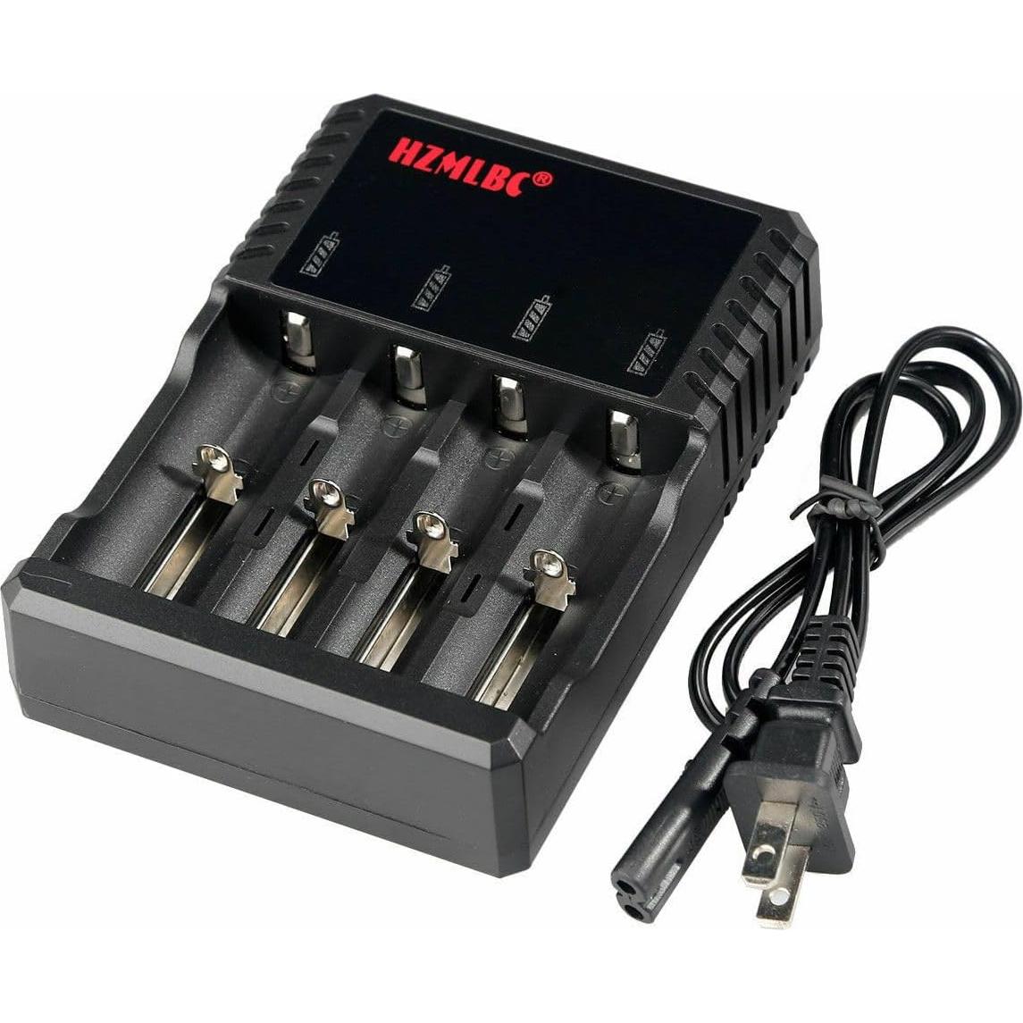 Cargador Universal de Baterías de Litio 4 Slots HZMLBC