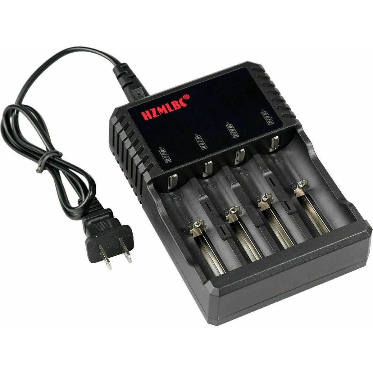 Cargador Universal de Baterías de Litio 4 Slots HZMLBC