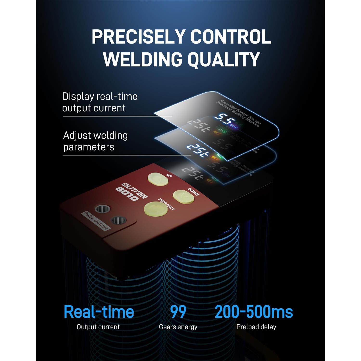 Soldador de Puntos Glitter 801D 14500W 3.81kg Automático