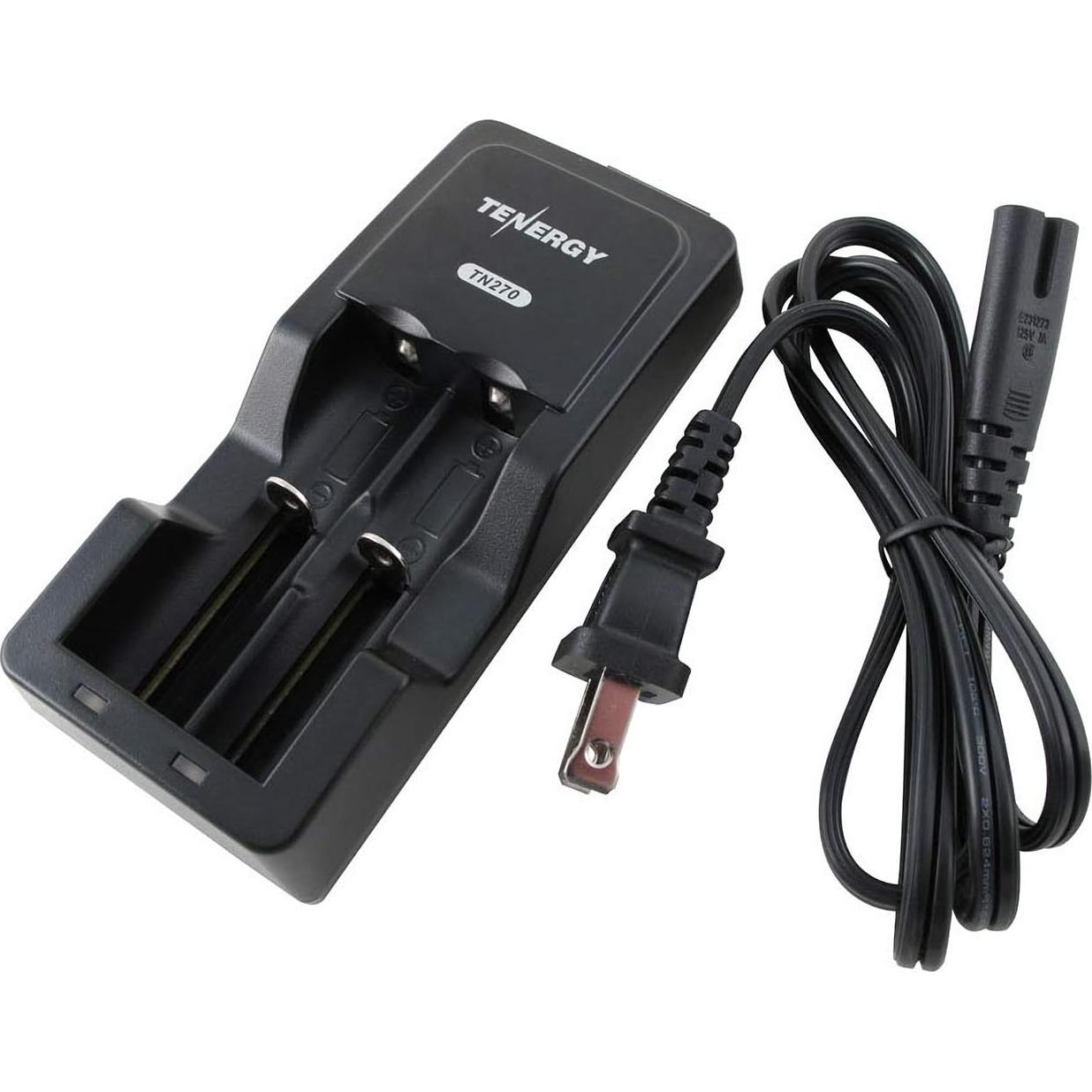 Cargador Rápido Tenergy TN270 para Baterías Li-ion 18650/14500