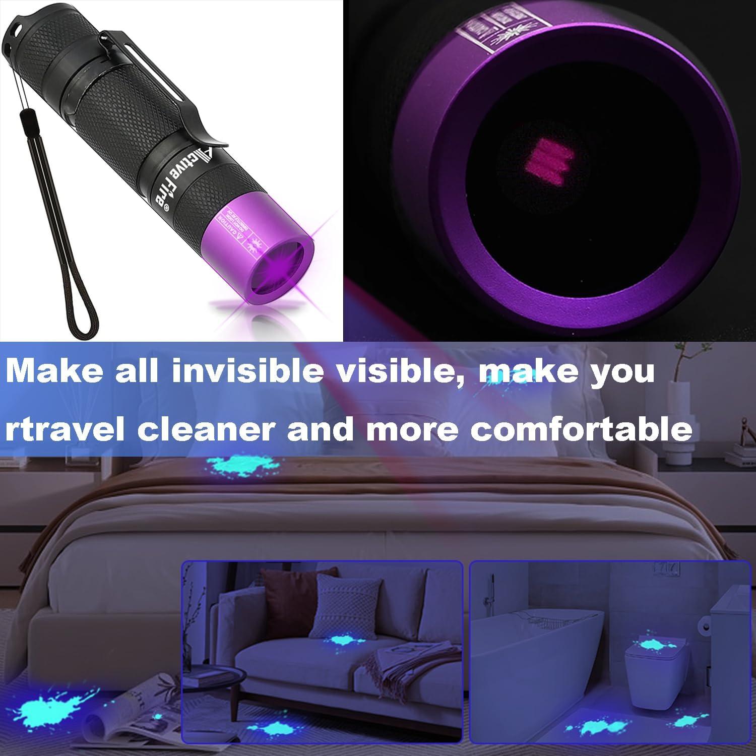 Linterna UV 365nm ACTIVEFIRE Mini para Detección de Orina
