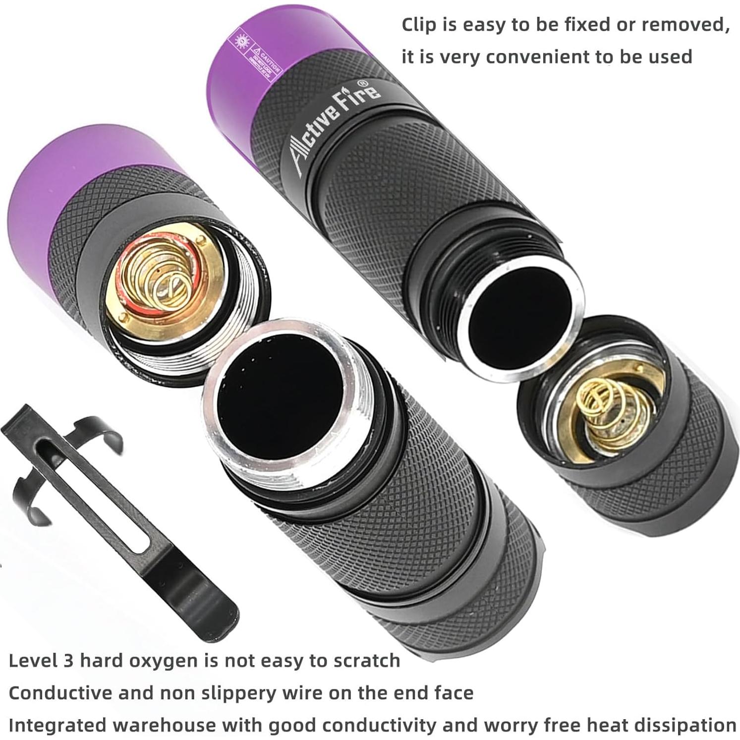 Linterna UV 365nm ACTIVEFIRE Mini para Detección de Orina