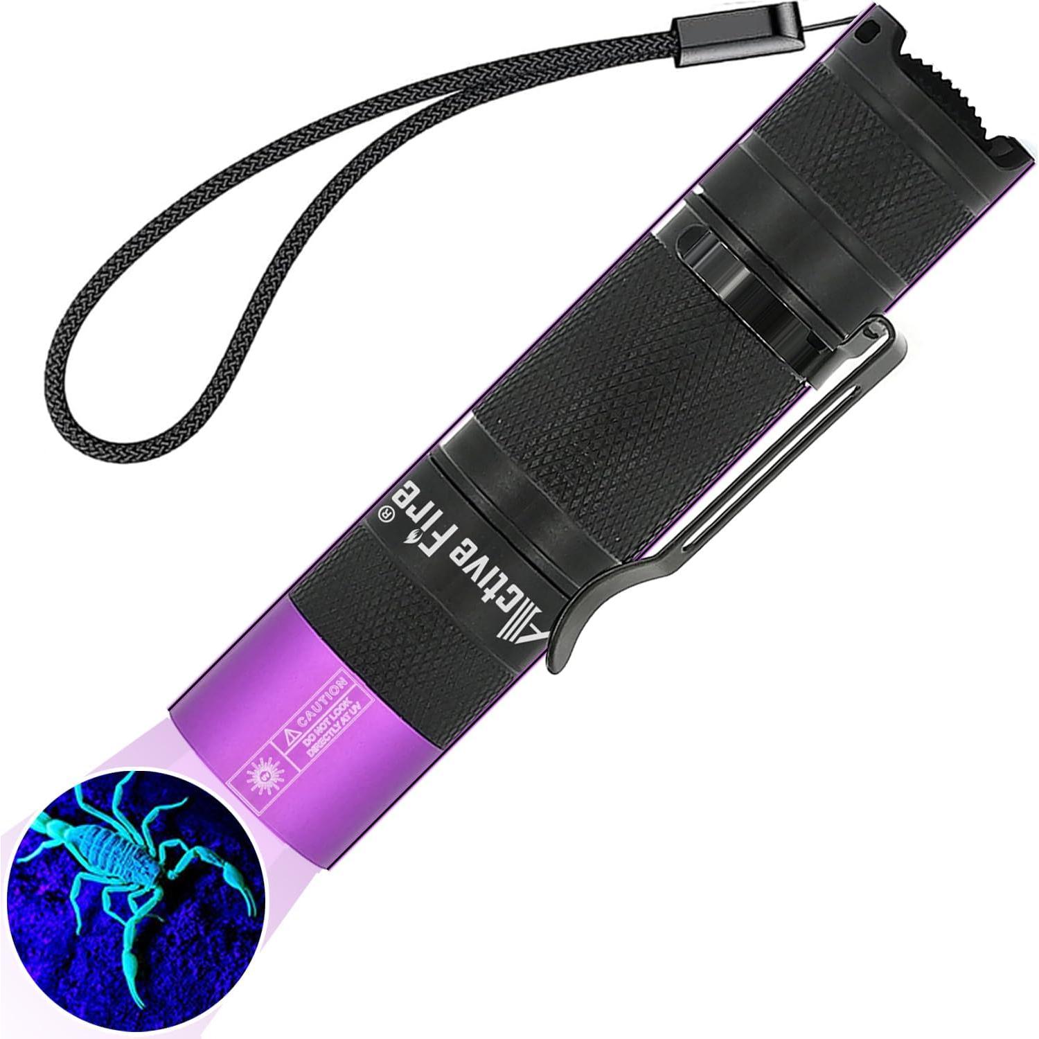 Linterna UV 365nm ACTIVEFIRE Mini para Detección de Orina