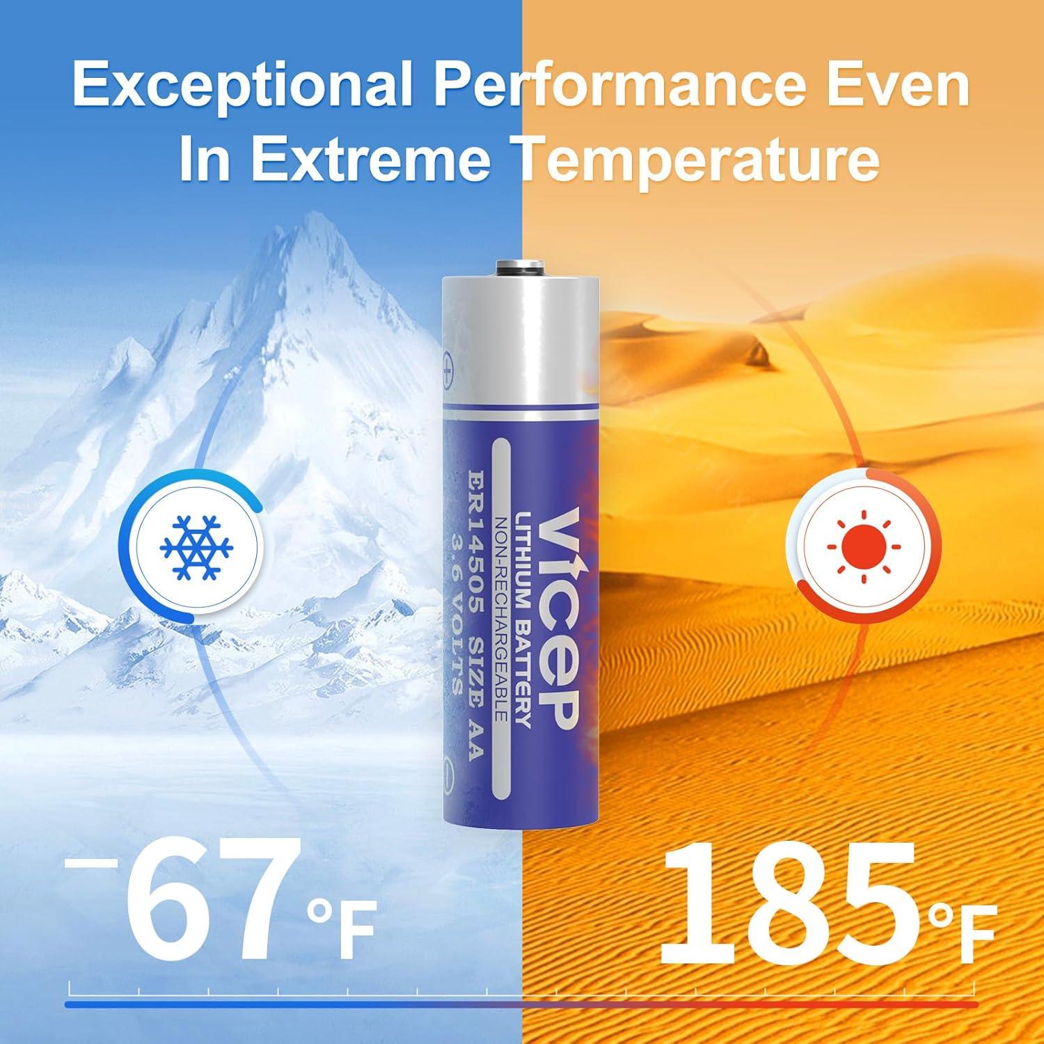 Paquete de 6 Baterías ER14505 3.6V AA Litio 2700mAh ViCep