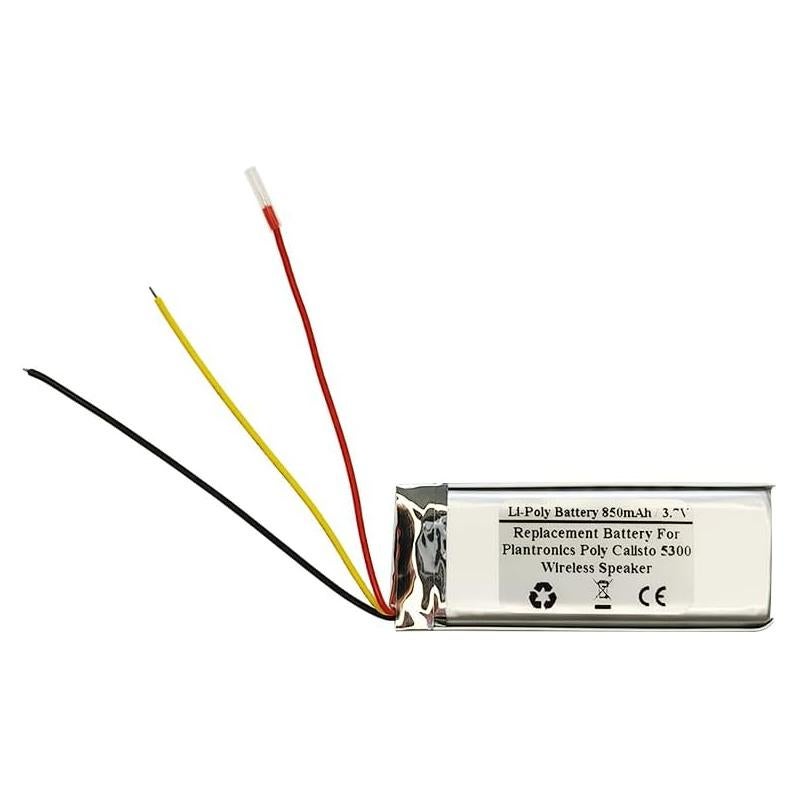Batería de Reemplazo 850mAh 3.7V para Altavoz Plantronics Calisto 5300