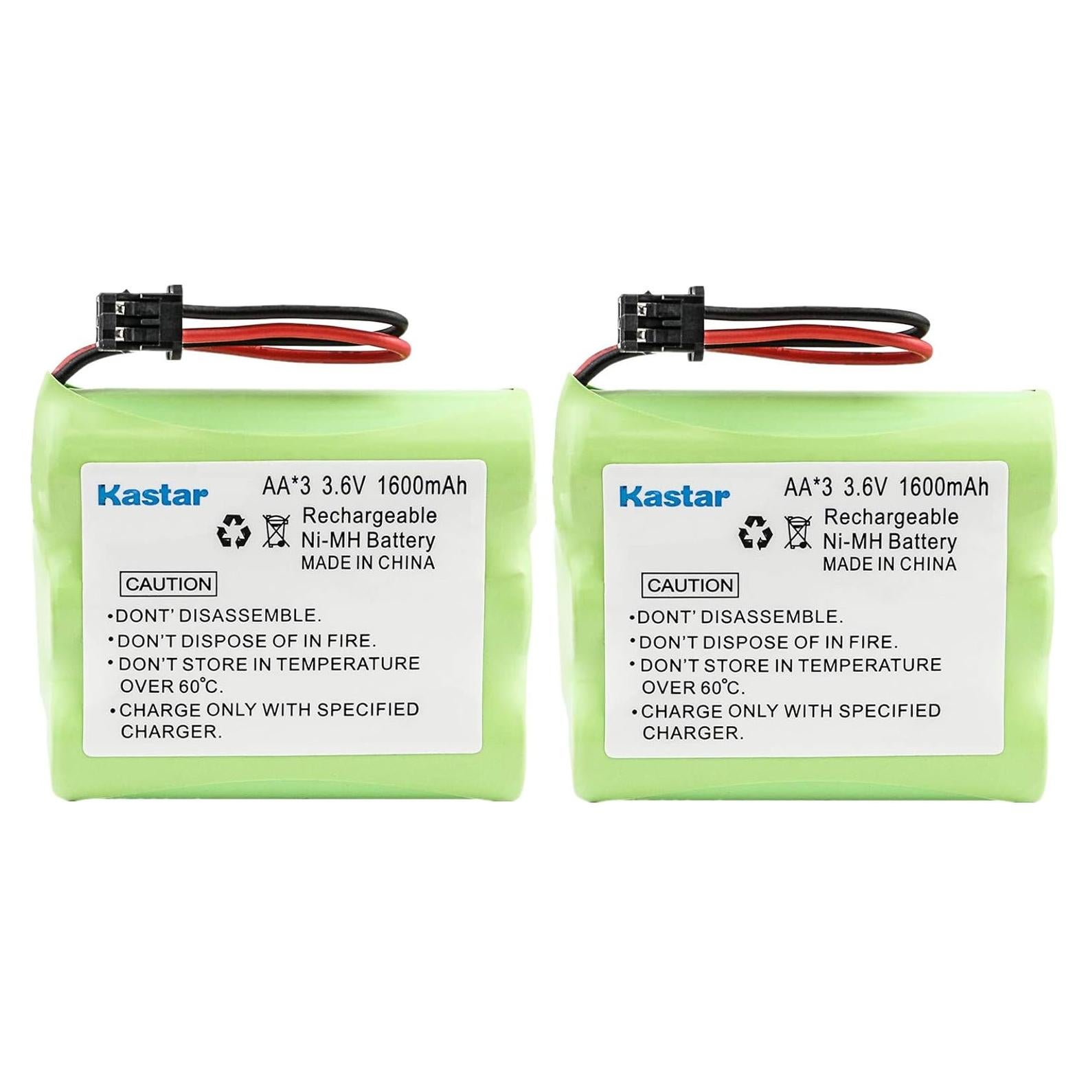 Baterías Recargables Kastar AA 3.6V 1600mAh Ni-MH 2-Pack