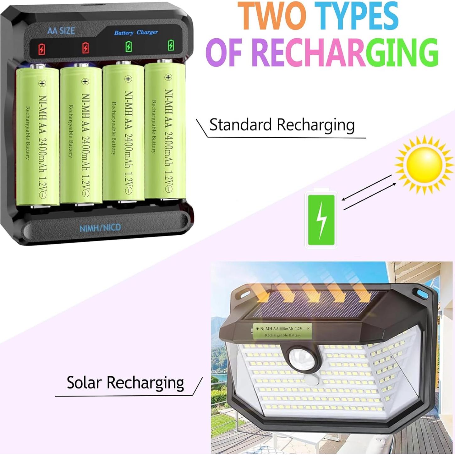 Baterías Recargables AA 2400mAh NiMH Teneyuuo - 4 Piezas