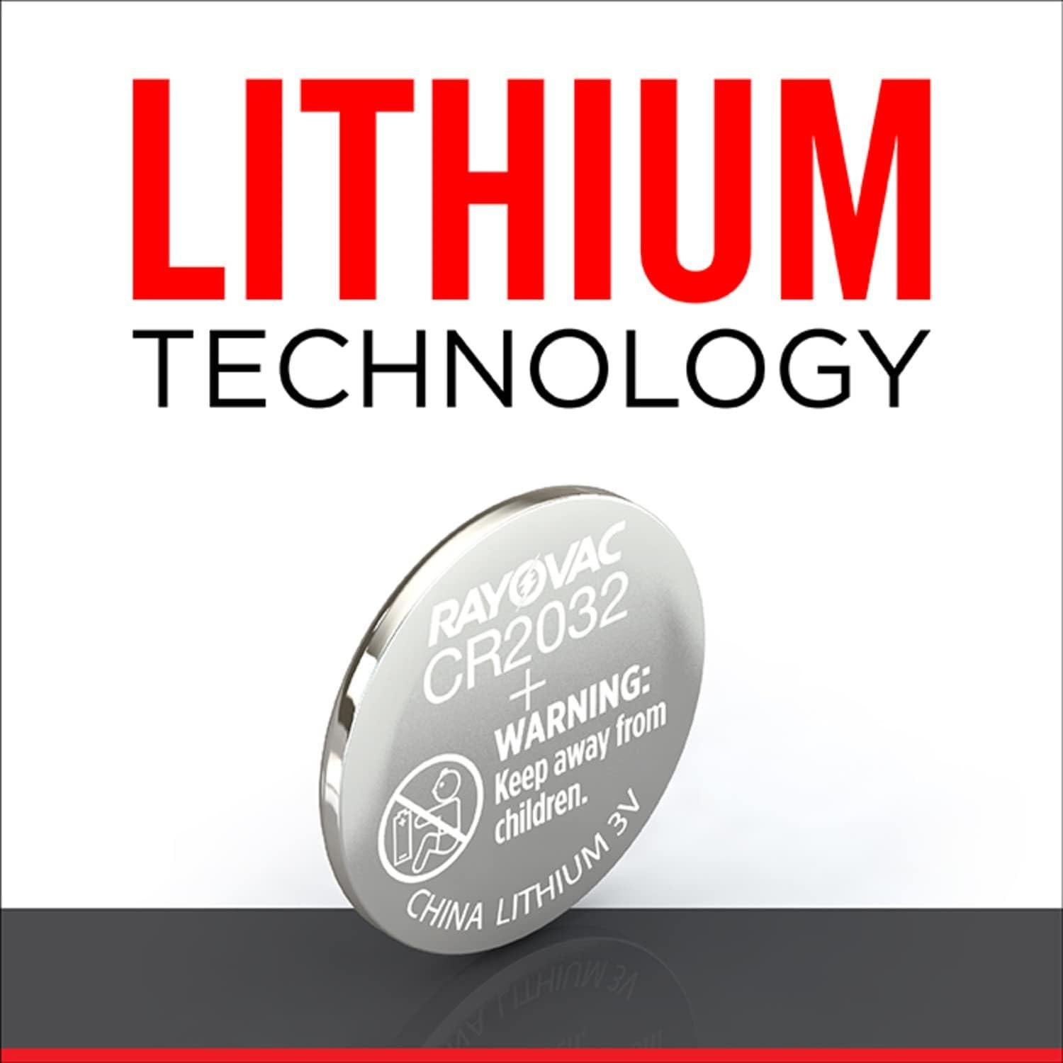 Baterías Rayovac CR2032 3V de Litio - Paquete de 2 Unidades