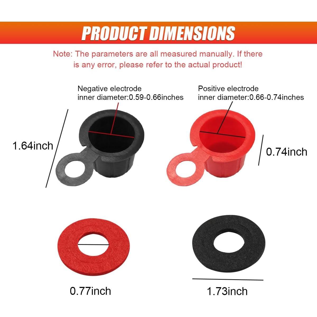 Cubierta de Terminal de Batería UHANBUT 4PCS Aislante Universal