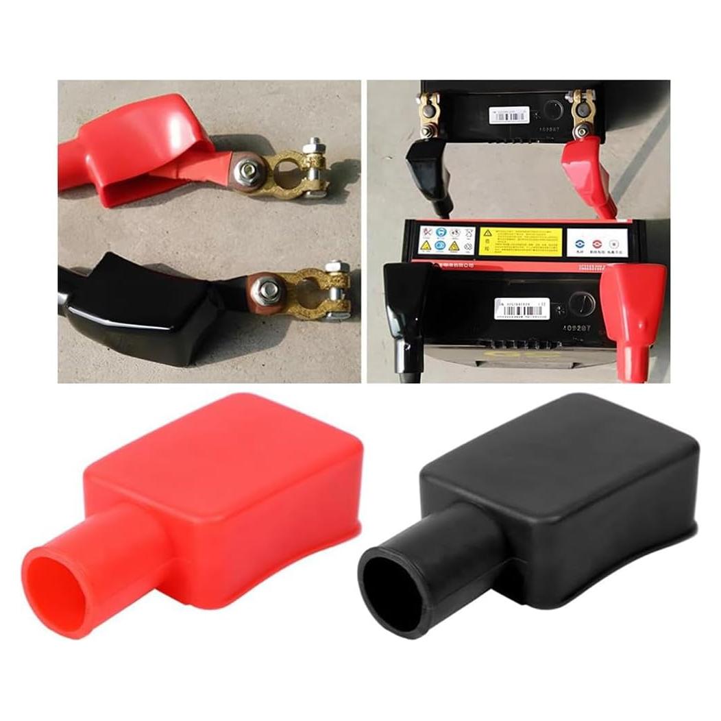 Cubierta de Terminal de Batería de Coche Zipelo 2PCS Rojo/Negro