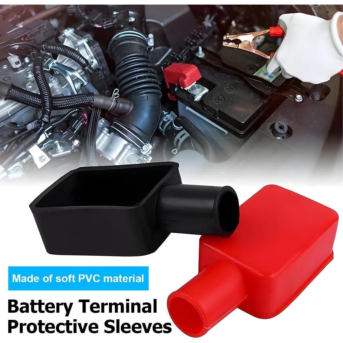 Cubierta de Terminal de Batería de Coche Zipelo 2PCS Rojo/Negro